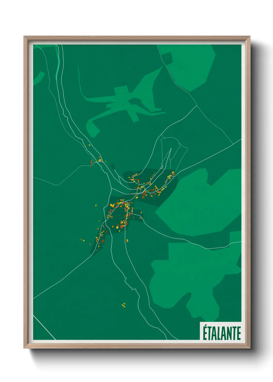 Une affiche de carte sur Étalante