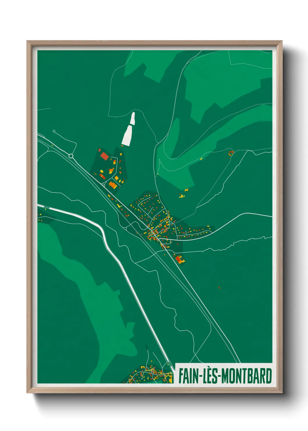 Un poster carteFain-lès-Montbard