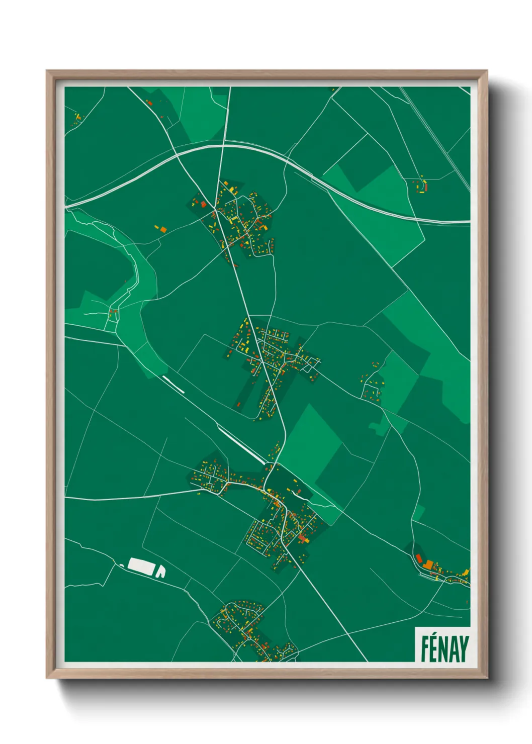 Une affiche de carte sur Fénay