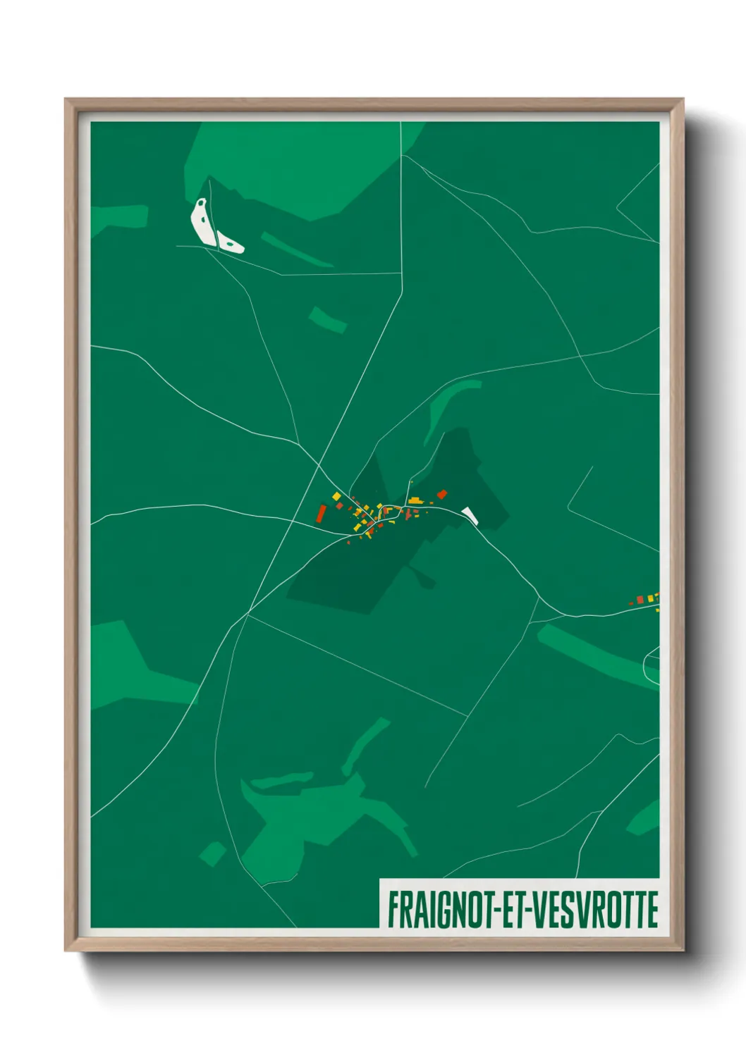 Une affiche de carte sur Fraignot-et-Vesvrotte