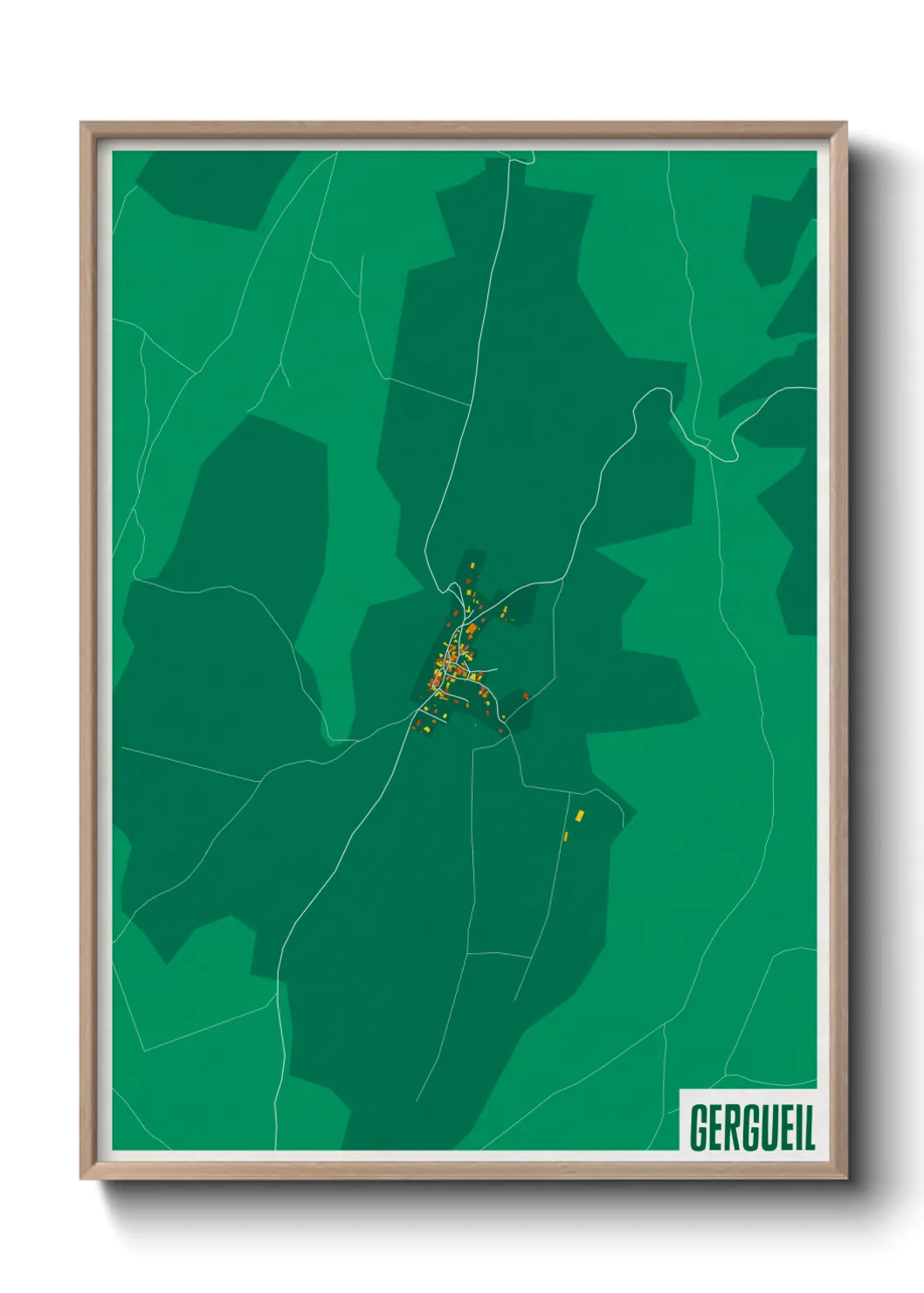 Une affiche de carte sur Gergueil