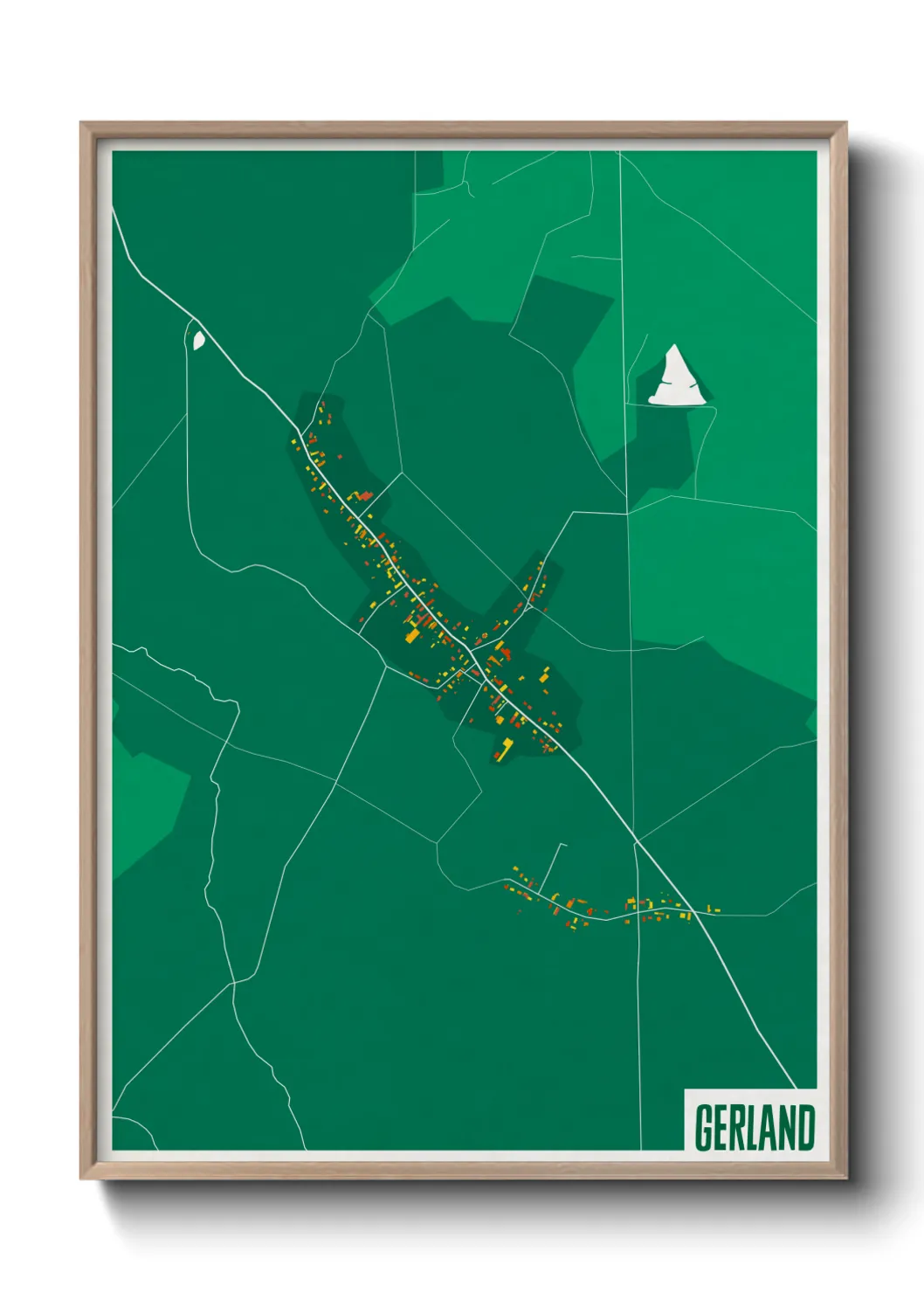 Une affiche de carte sur Gerland
