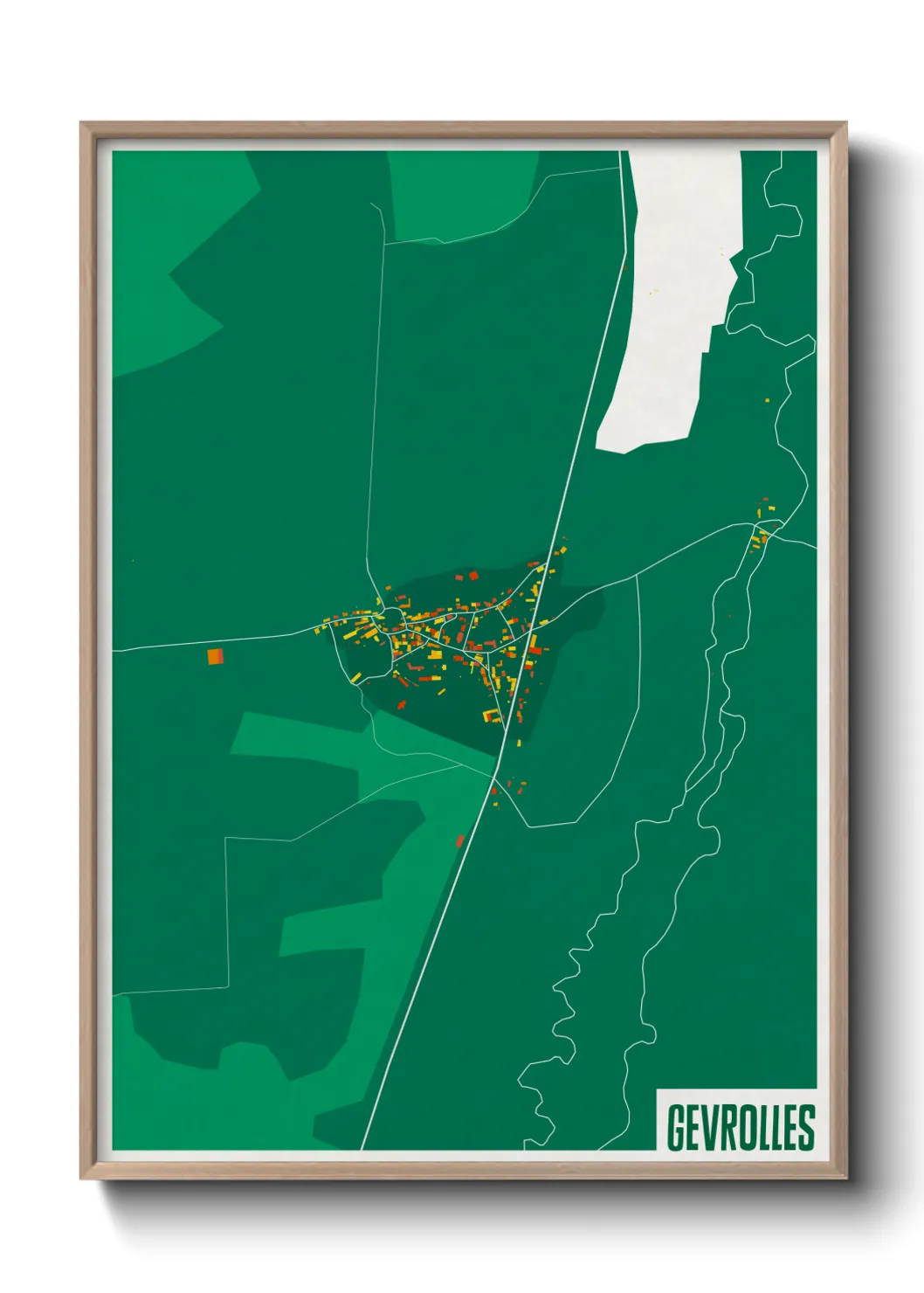Une affiche de carte sur Gevrolles