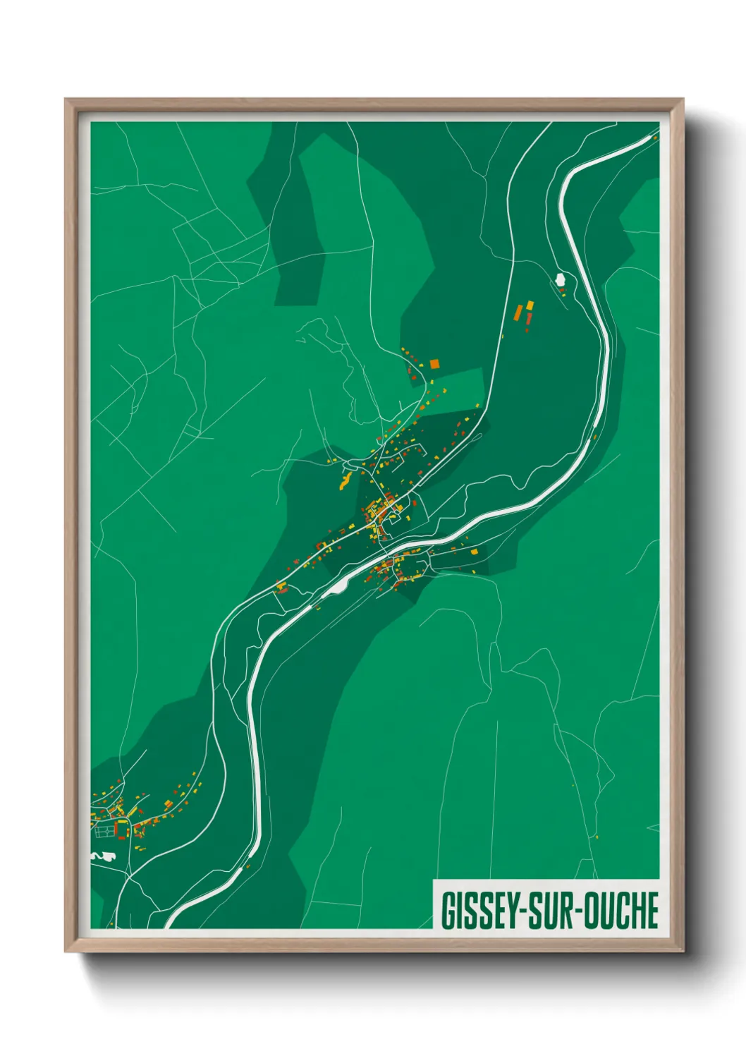 Un poster carteGissey-sur-Ouche