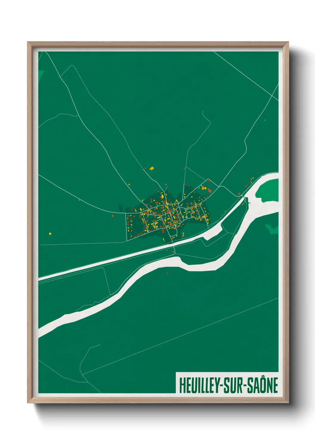 Une affiche de carte sur Heuilley-sur-Saône