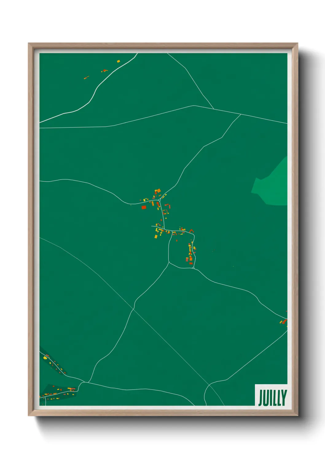Une affiche de carte sur Juilly
