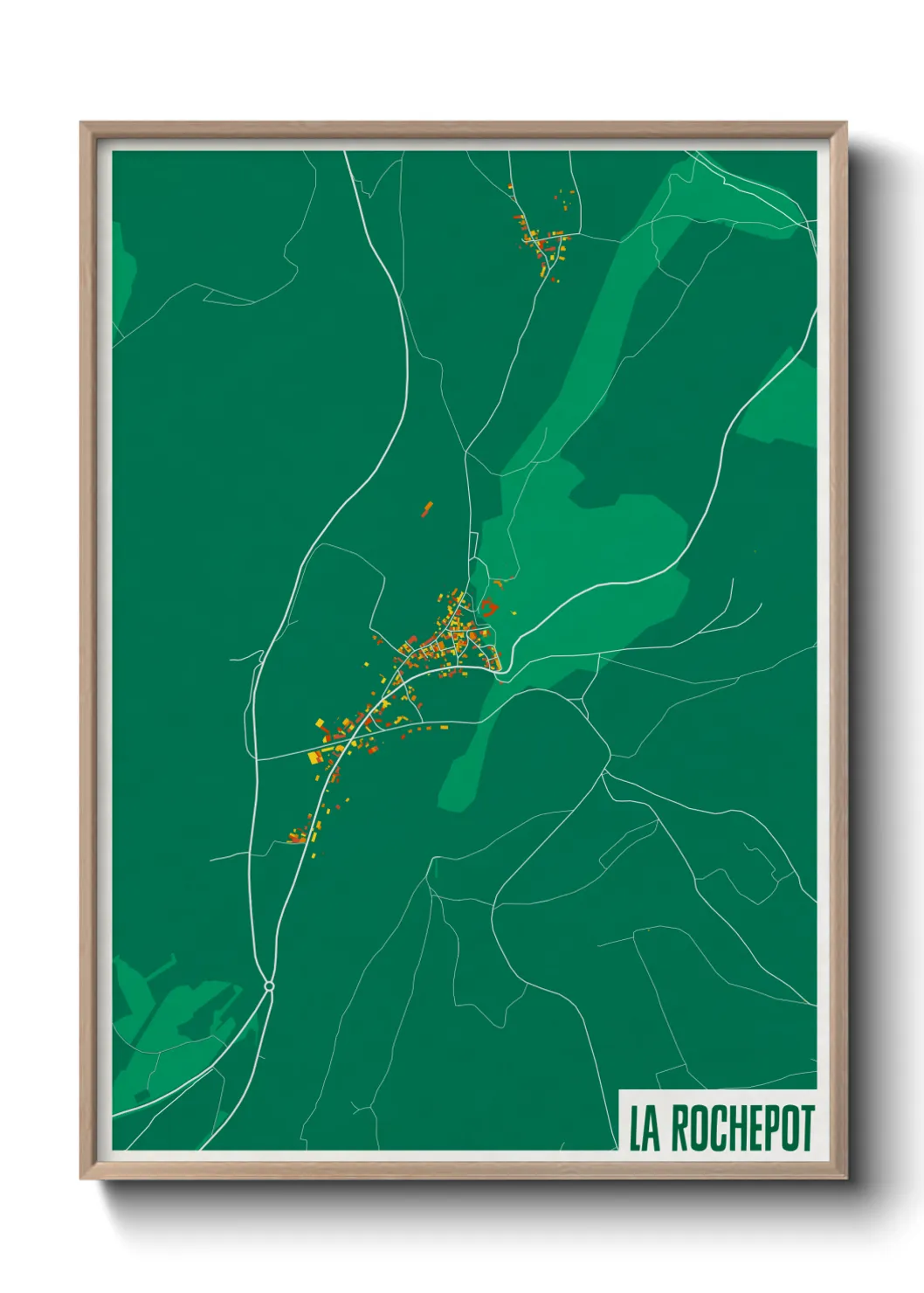Une affiche de carte sur La Rochepot