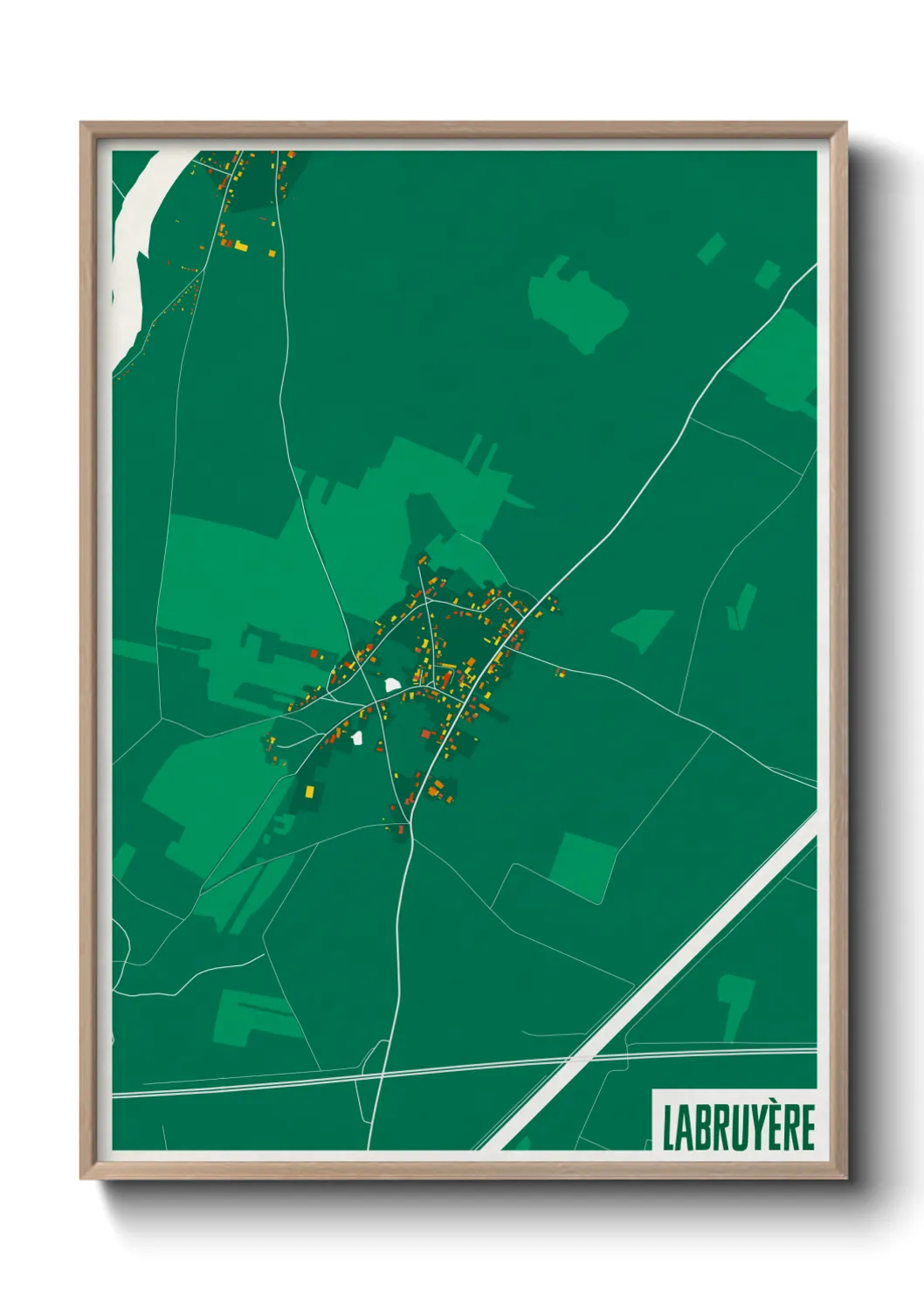 Une affiche de carte sur Labruyère