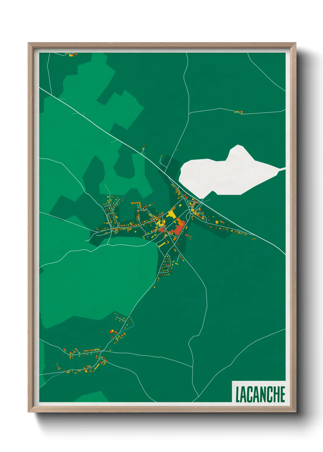 Une affiche de carte sur Lacanche