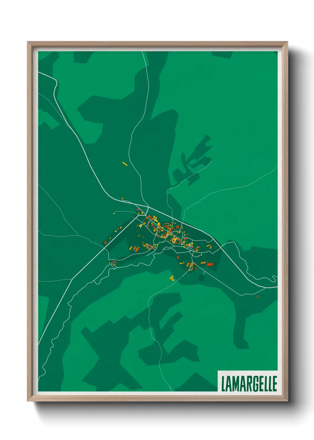 Une affiche de carte sur Lamargelle