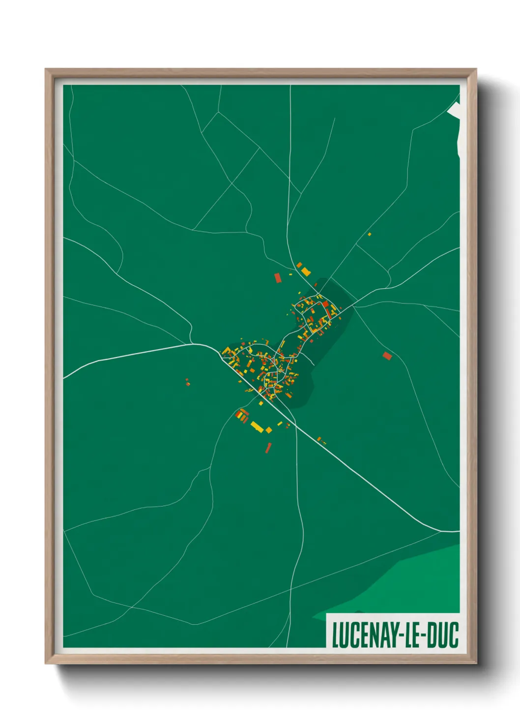 Une affiche de carte sur Lucenay-le-Duc