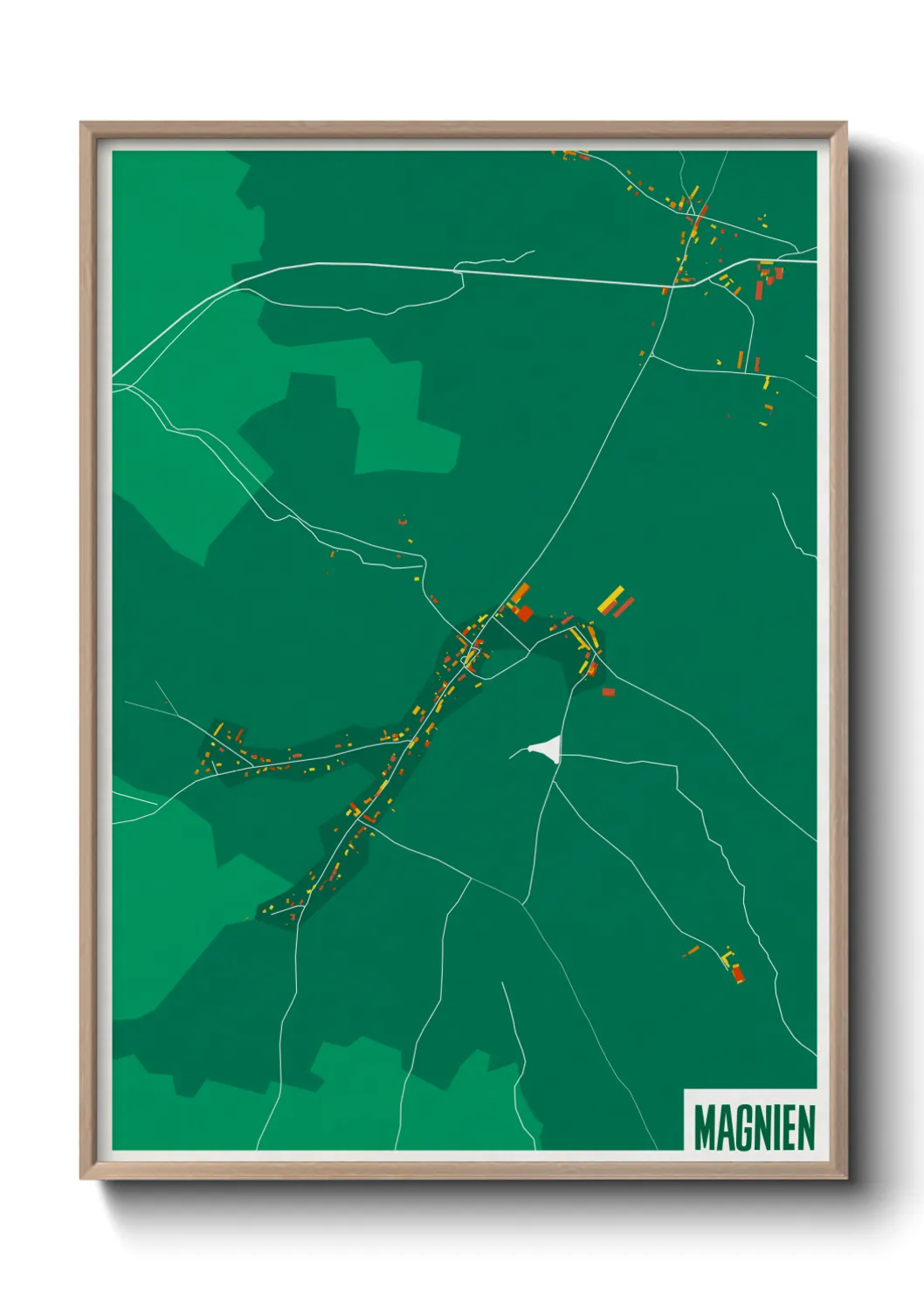 Une affiche de carte sur Magnien