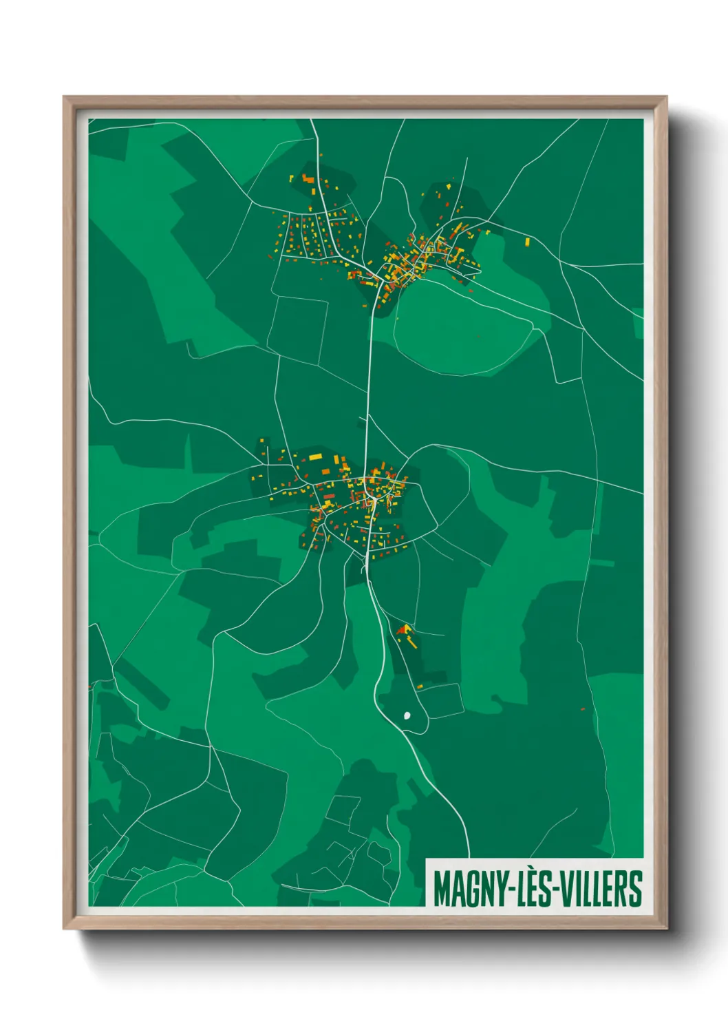 Une affiche de carte sur Magny-lès-Villers