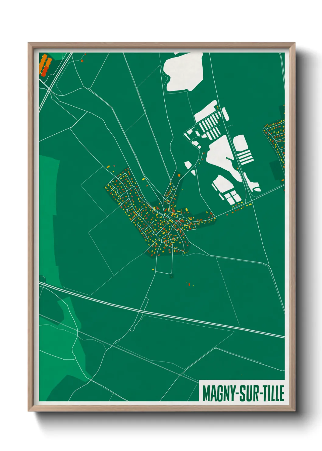 Un poster carteMagny-sur-Tille