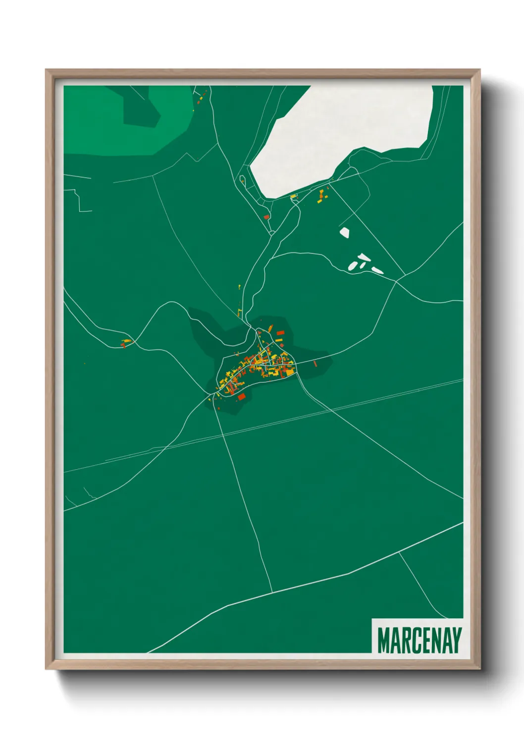Une affiche de carte sur Marcenay