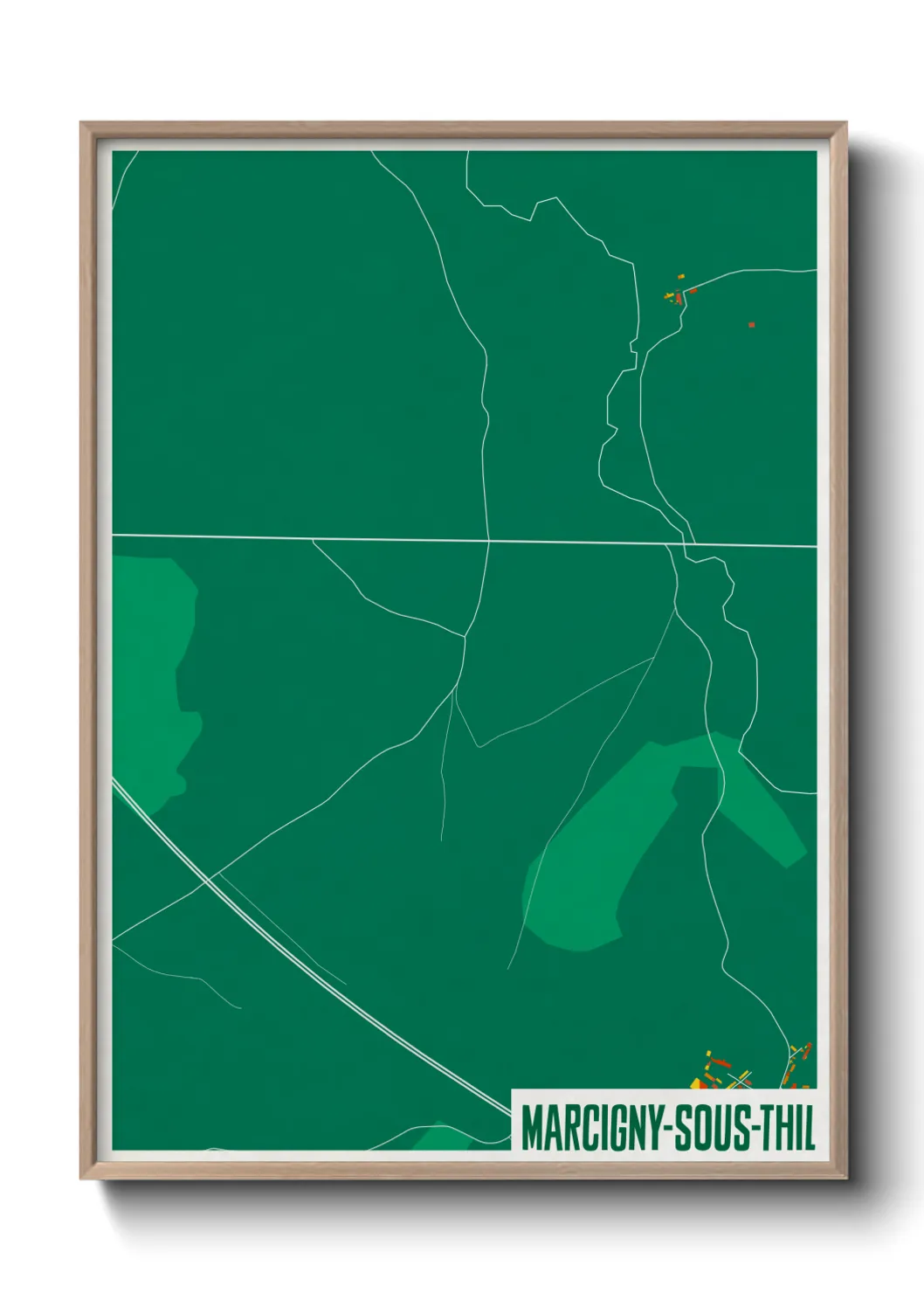 Une affiche de carte sur Marcigny-sous-Thil