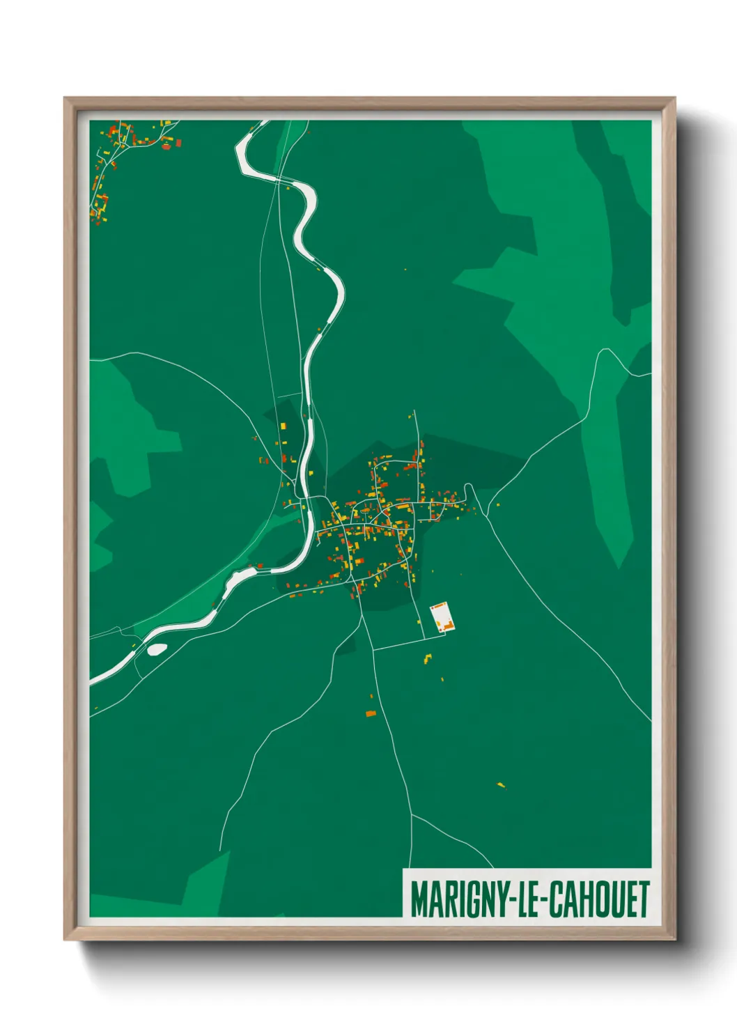 Un poster carteMarigny-le-Cahouet