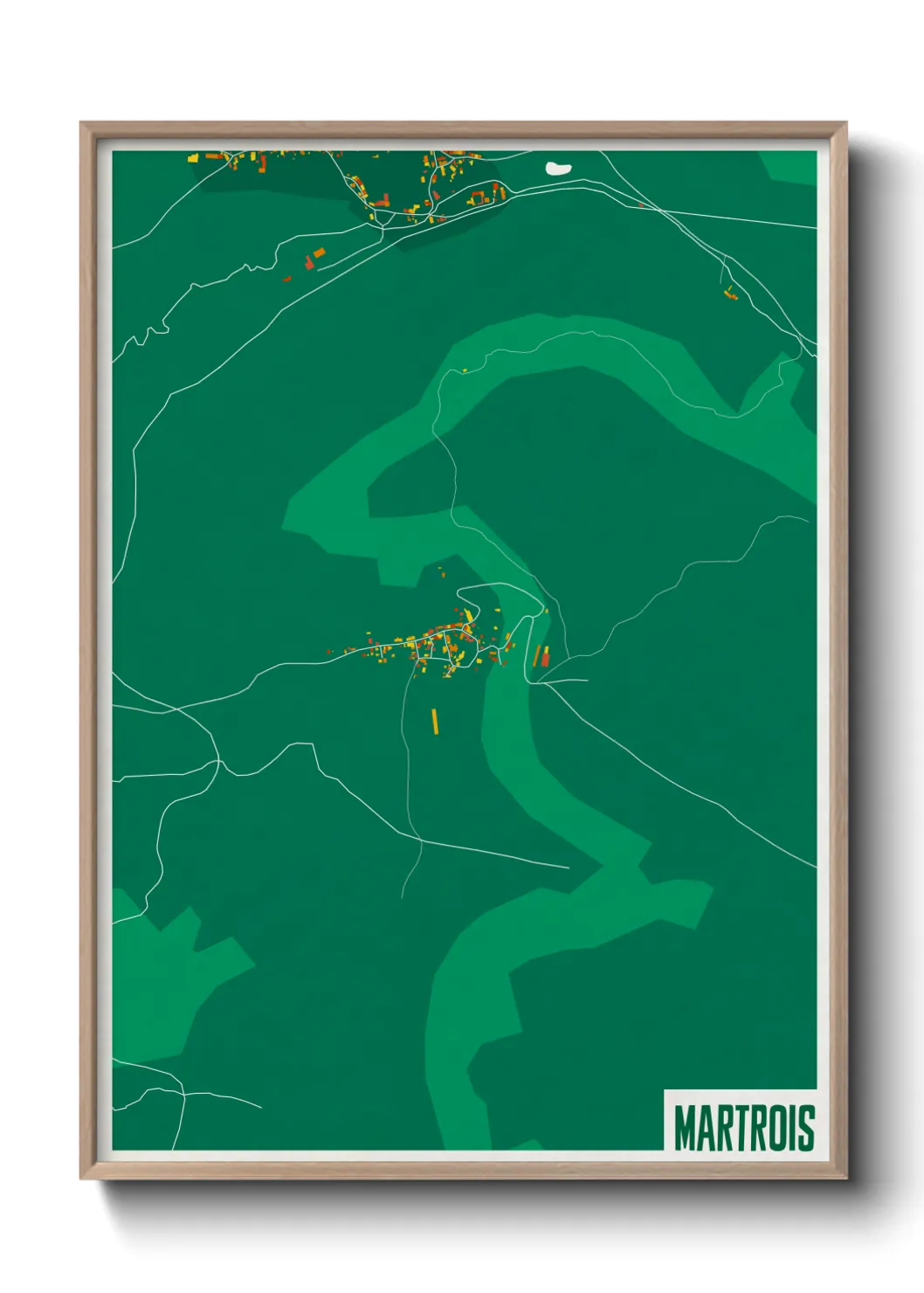 Une affiche de carte sur Martrois