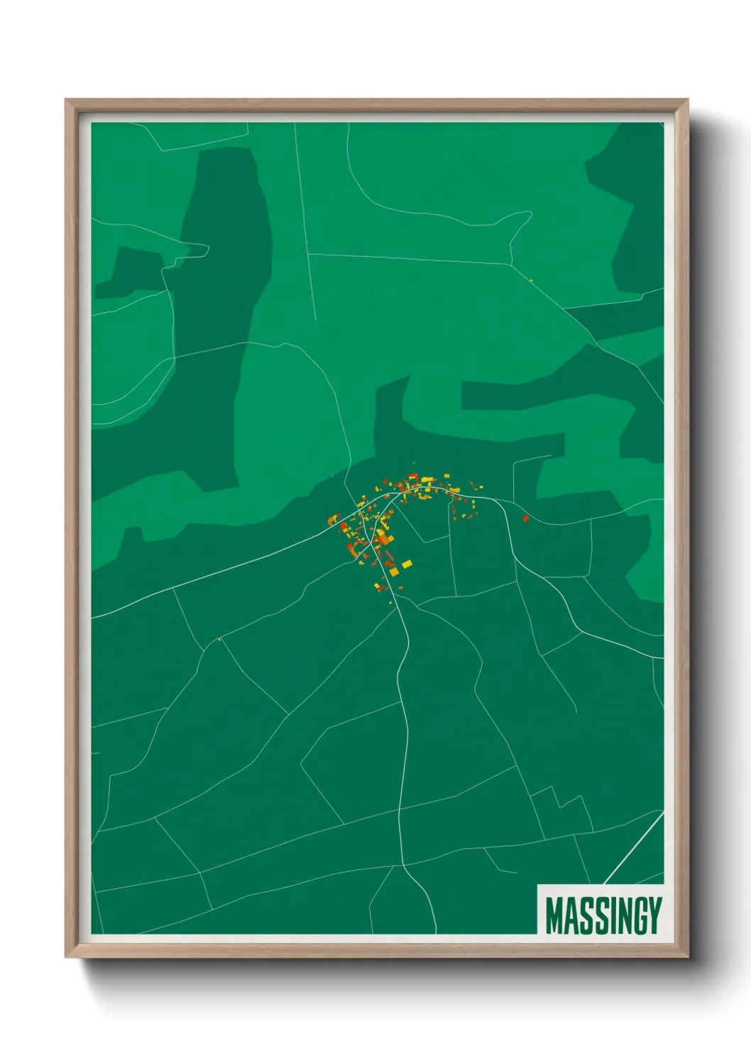 Une affiche de carte sur Massingy