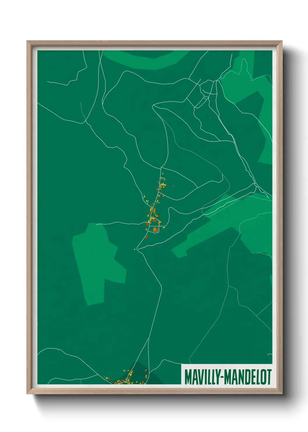 Une affiche de carte sur Mavilly-Mandelot