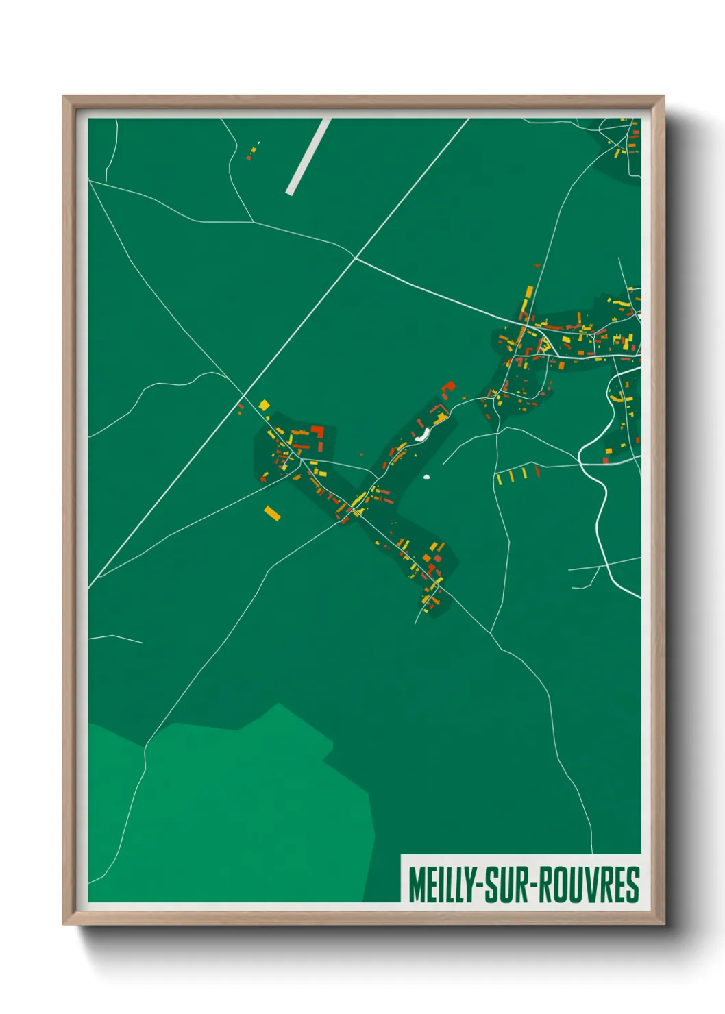 Une affiche de carte sur Meilly-sur-Rouvres