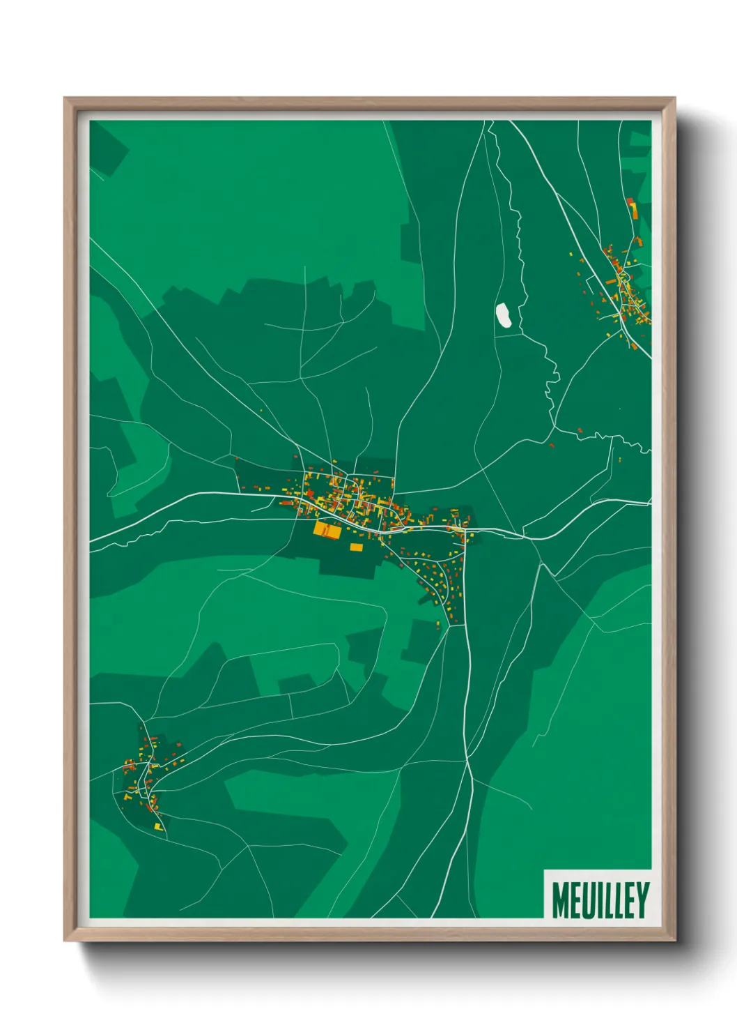 Une affiche de carte sur Meuilley