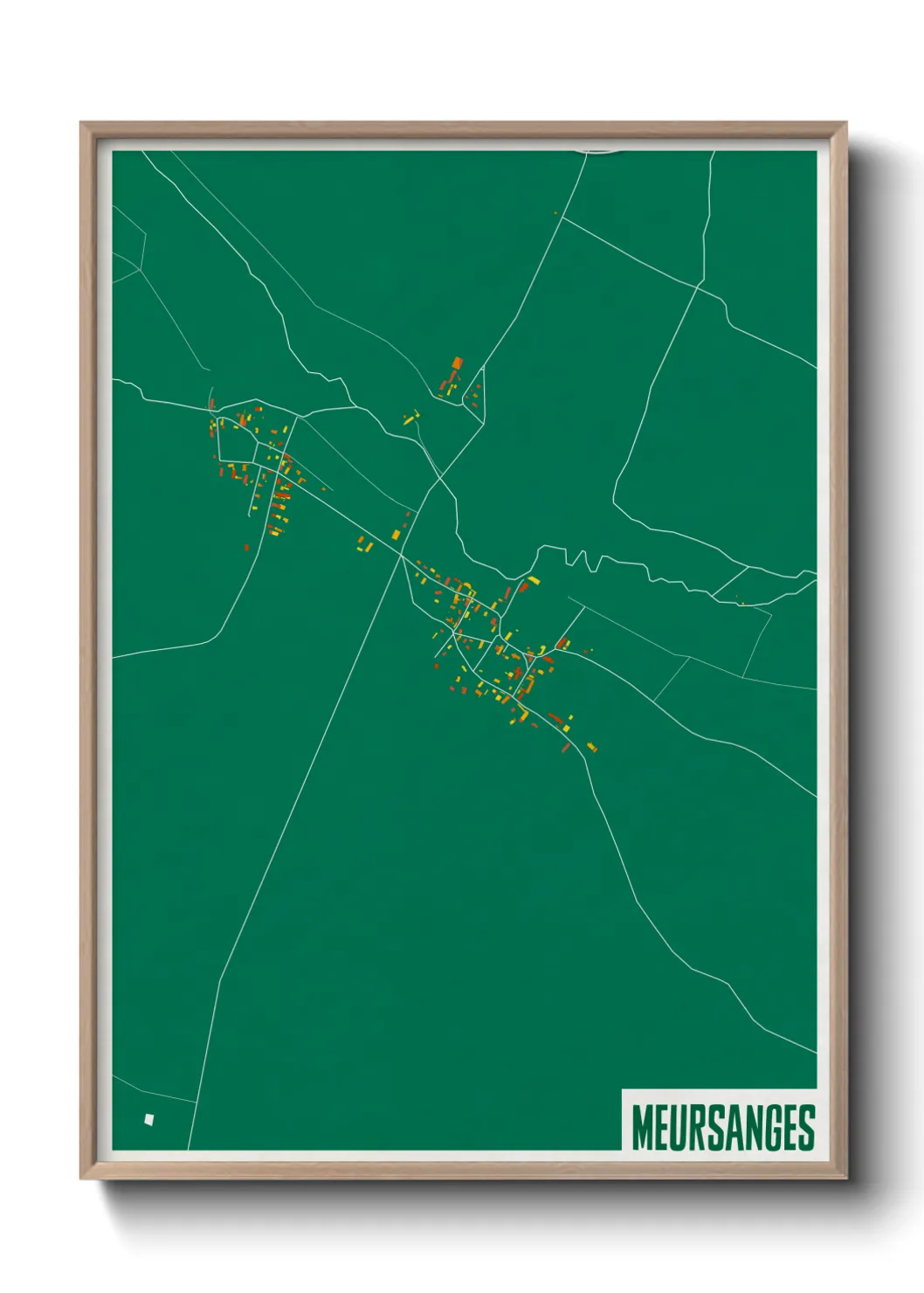 Une affiche de carte sur Meursanges