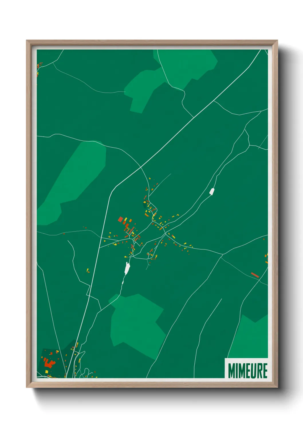 Une affiche de carte sur Mimeure