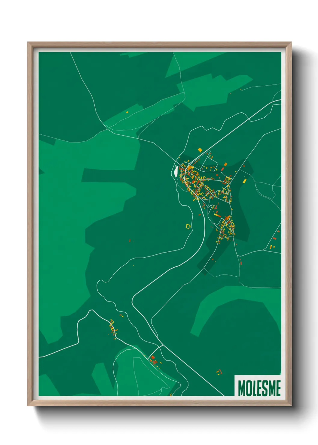 Une affiche de carte sur Molesme