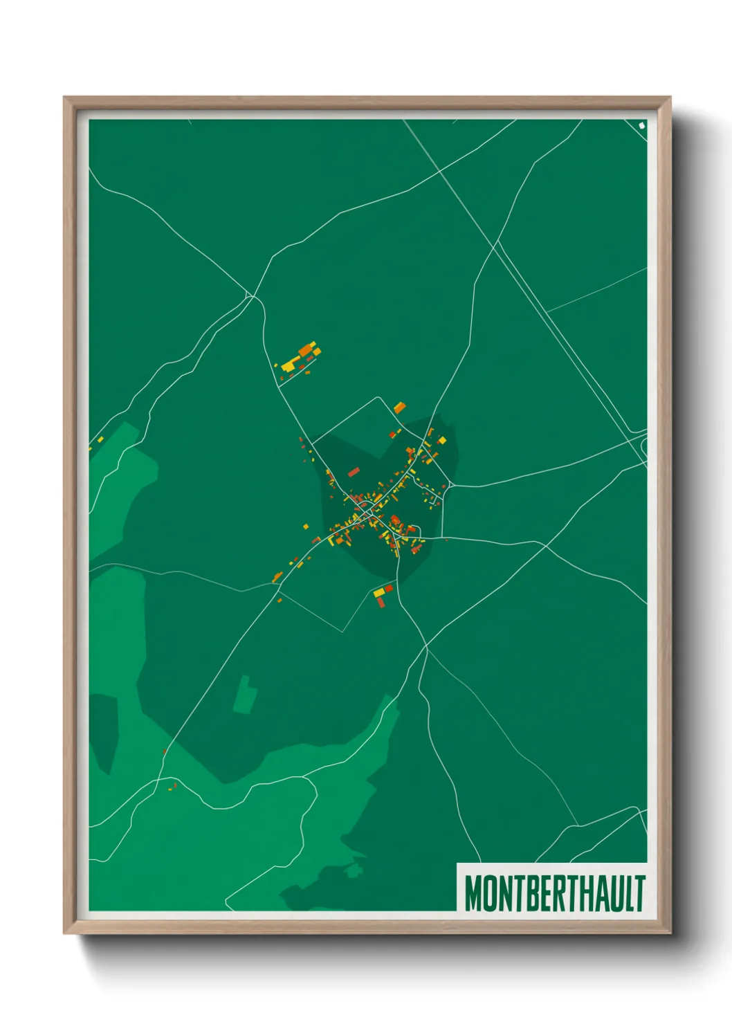 Une affiche de carte sur Montberthault