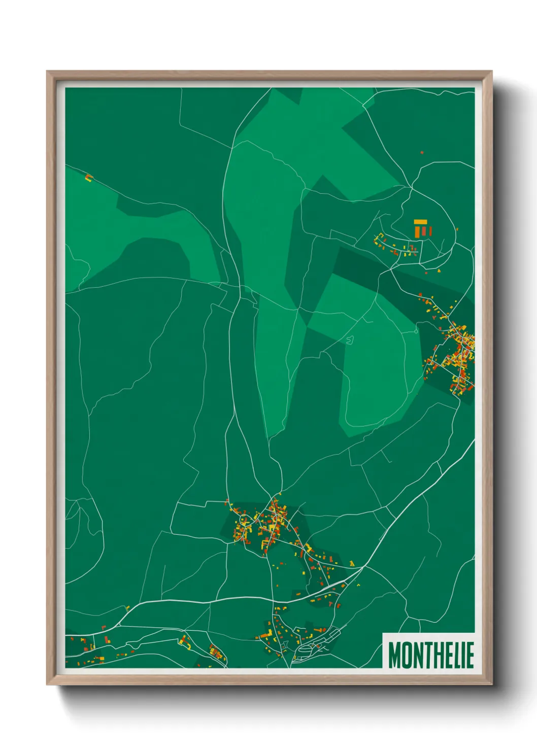 Une affiche de carte sur Monthelie