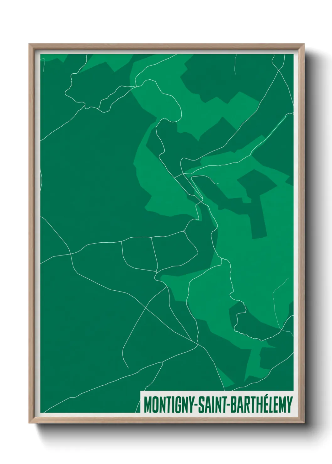 Un poster carteMontigny-Saint-Barthélemy