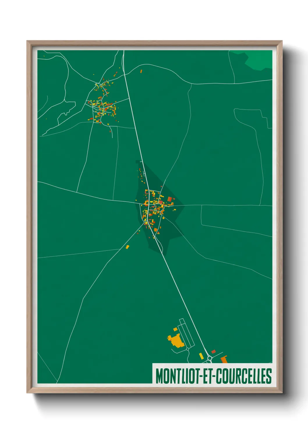 Un poster carteMontliot-et-Courcelles