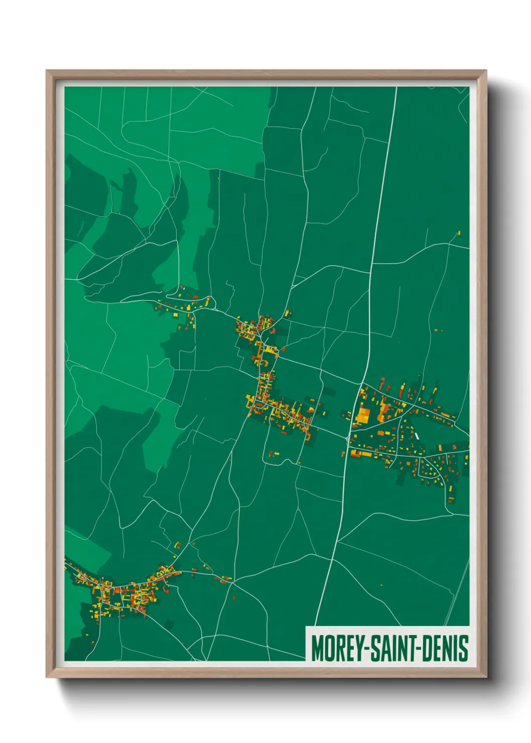 Une affiche de carte sur Morey-Saint-Denis