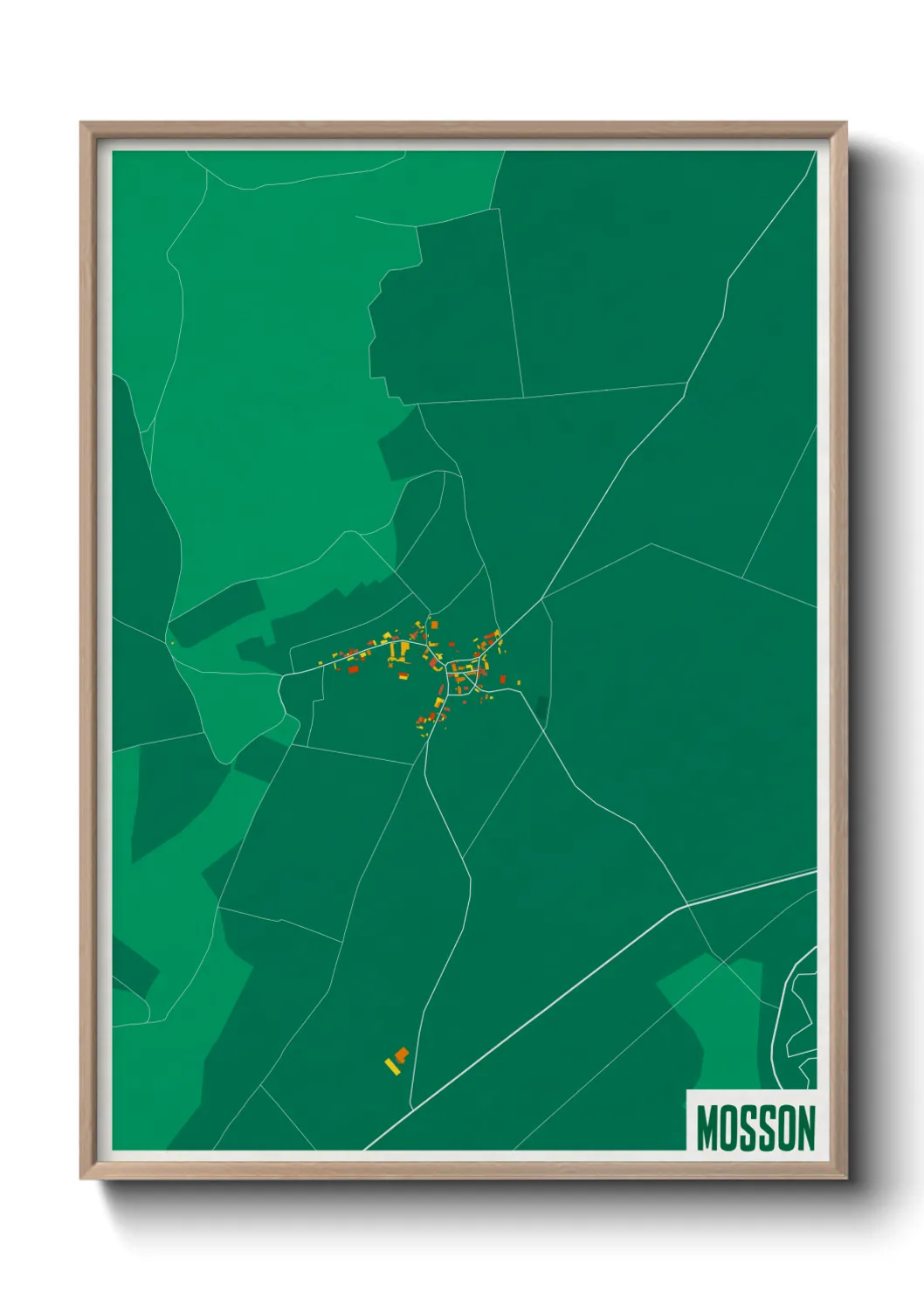 Une affiche de carte sur Mosson