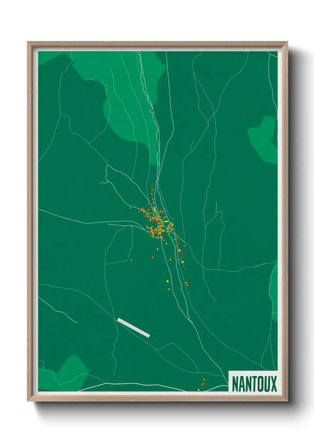 Une affiche de carte sur Nantoux