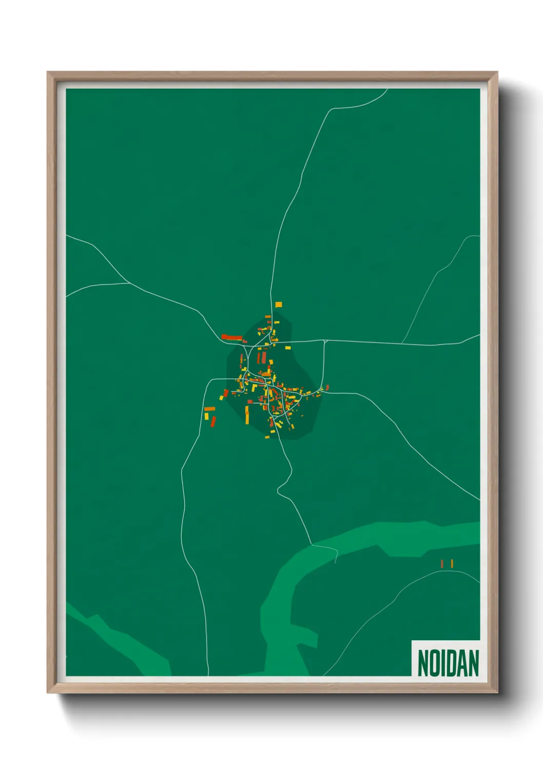 Une affiche de carte sur Noidan