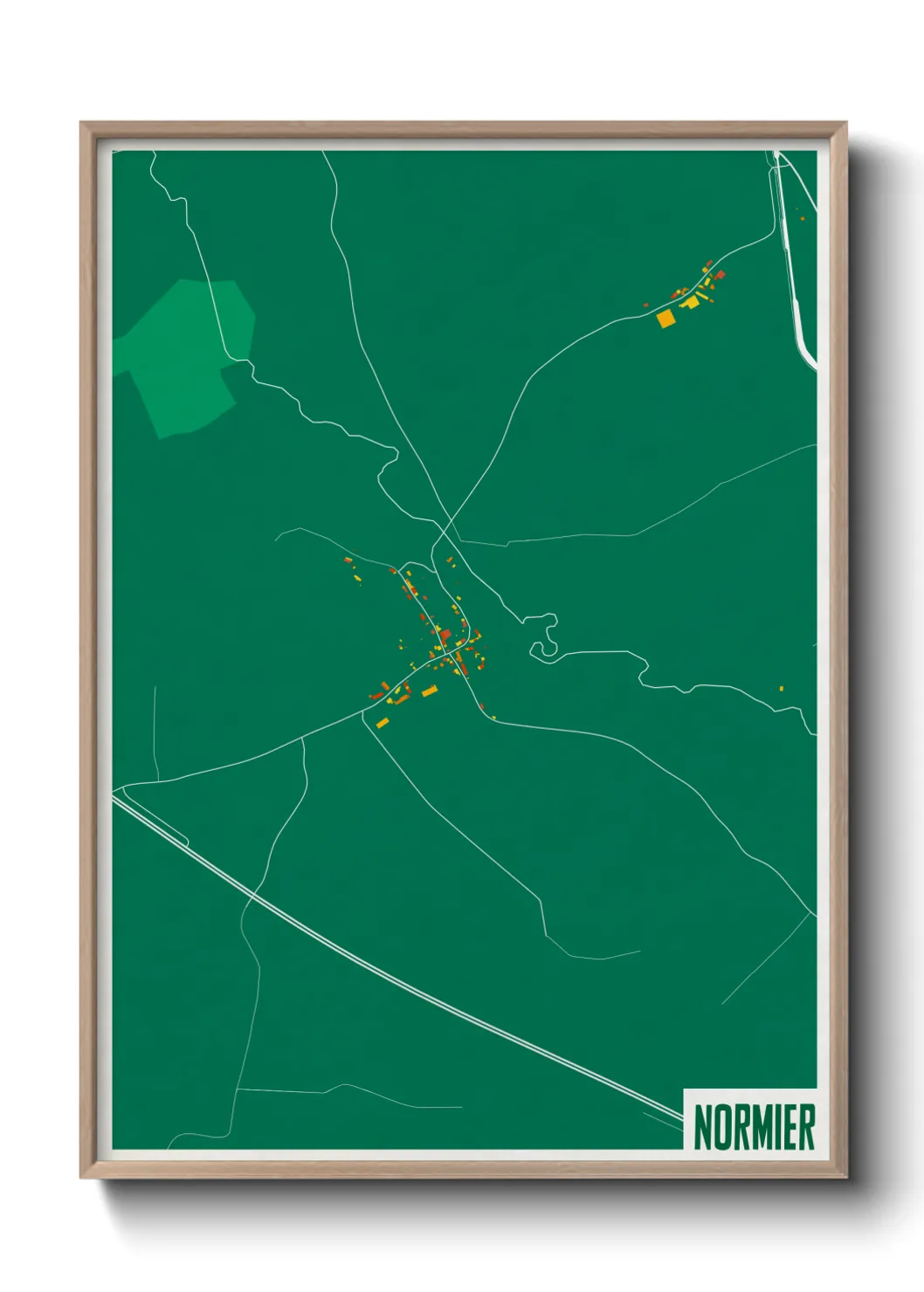 Une affiche de carte sur Normier