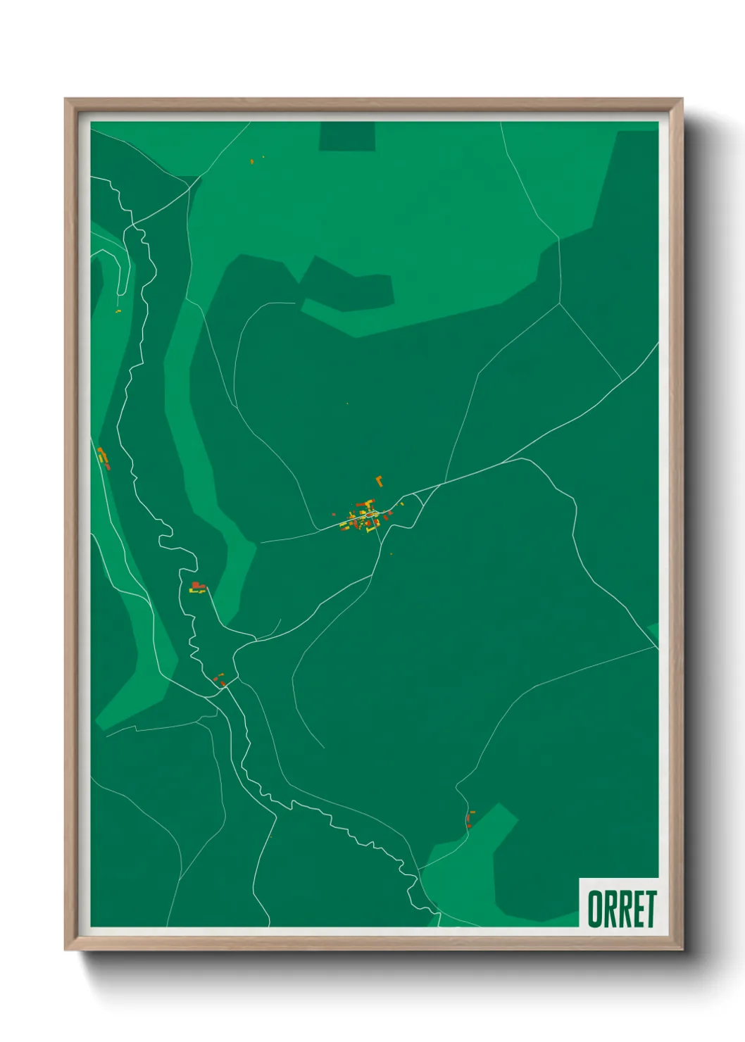 Une affiche de carte sur Orret