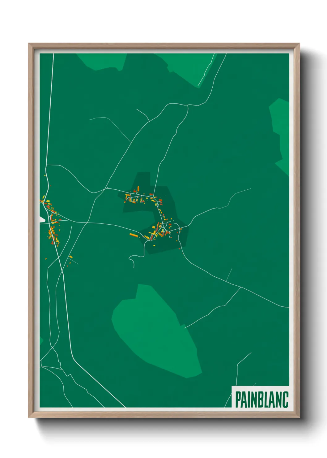 Une affiche de carte sur Painblanc