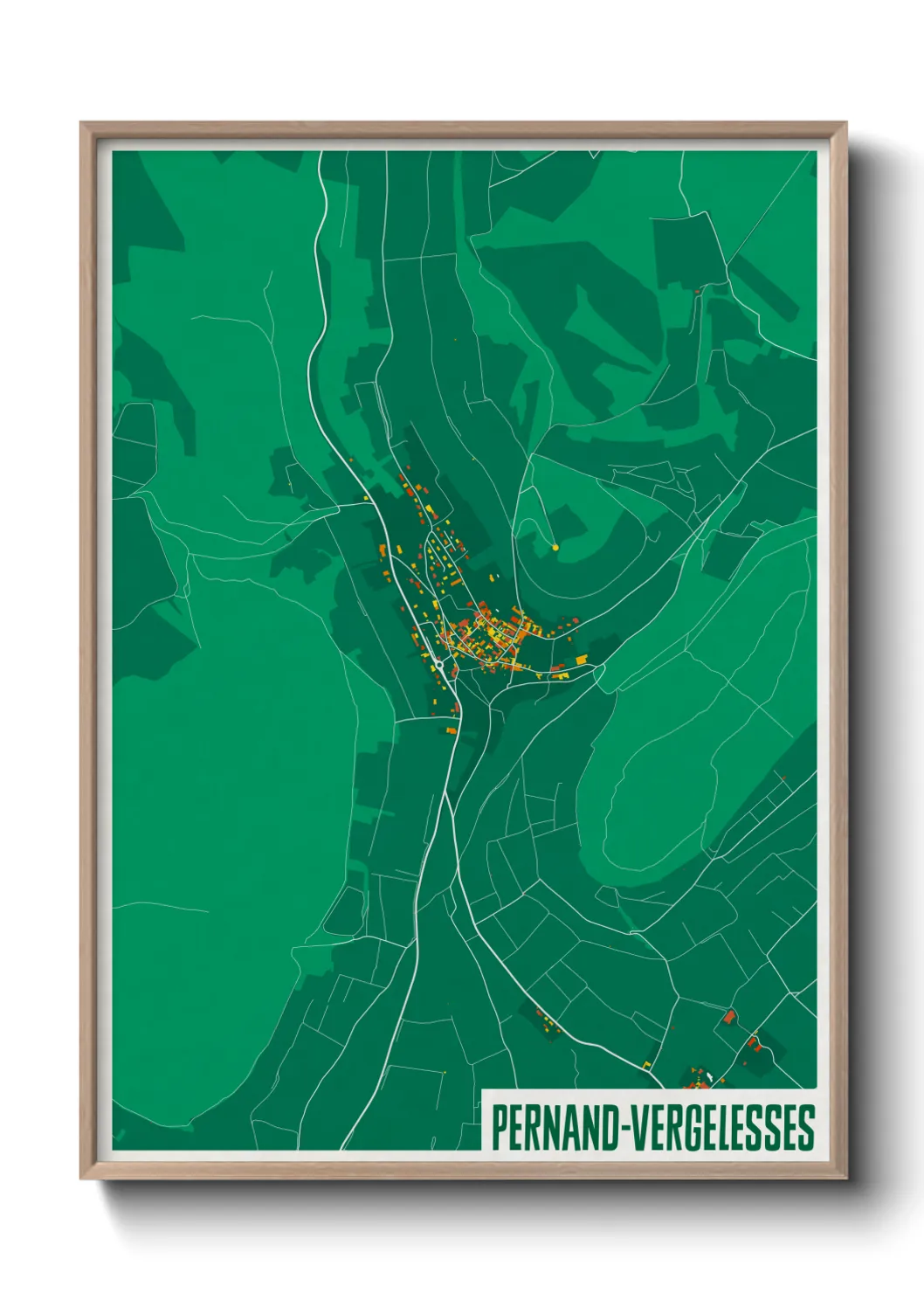 Une affiche de carte sur Pernand-Vergelesses