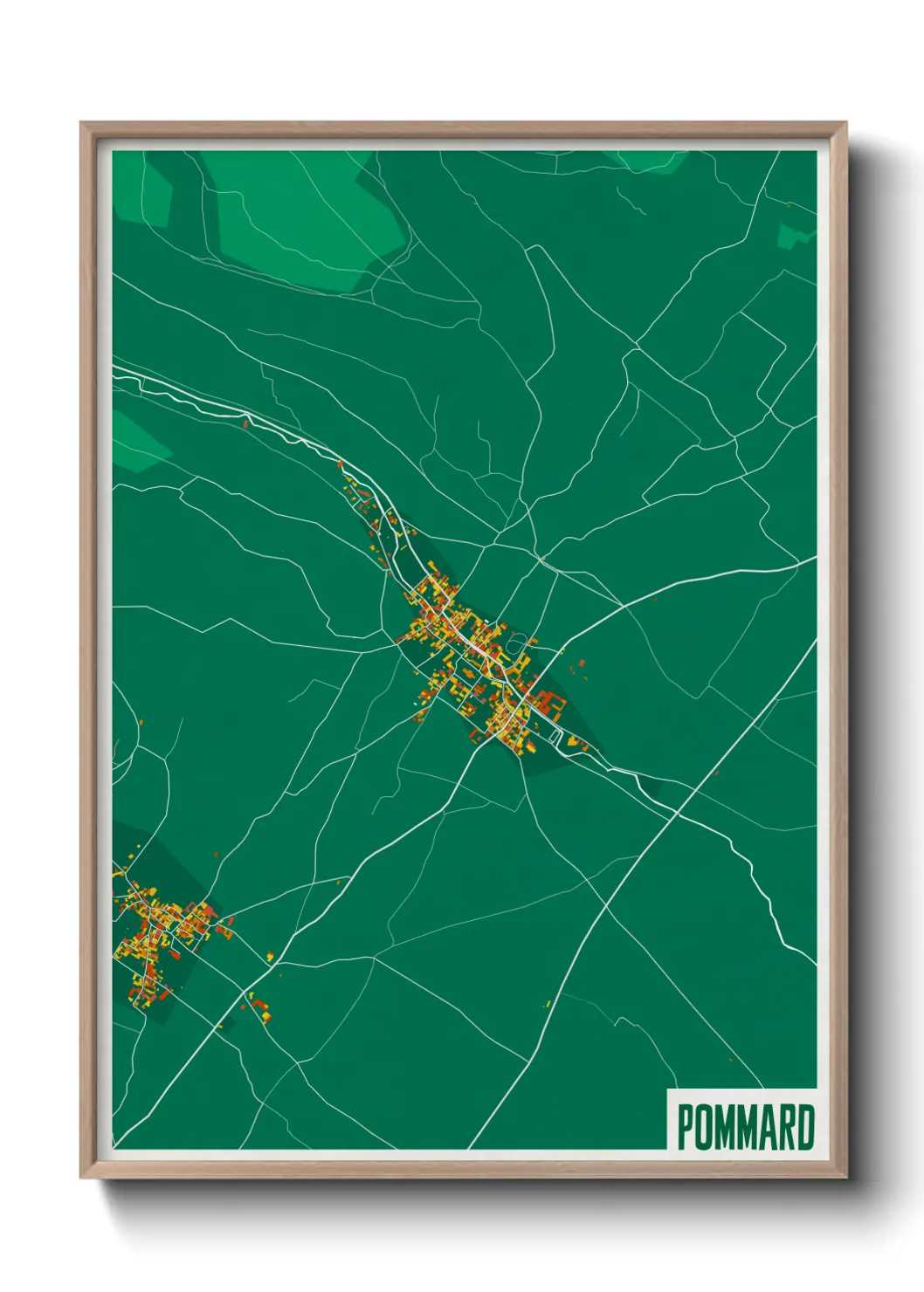 Une affiche de carte sur Pommard