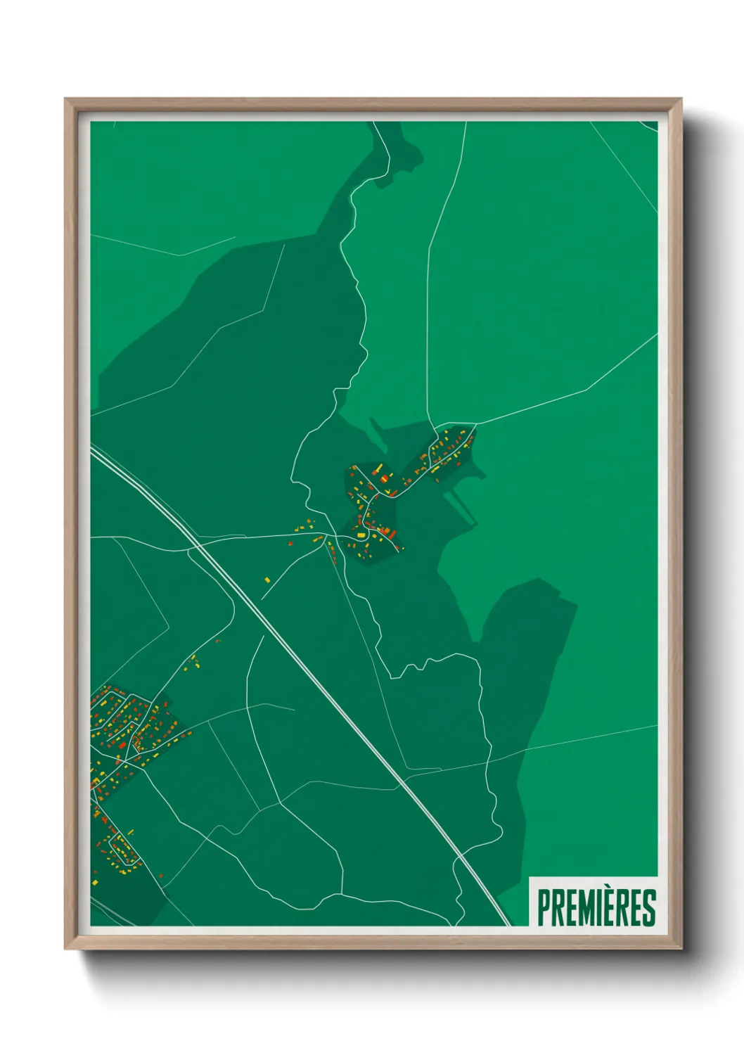 Une affiche de carte sur Premières