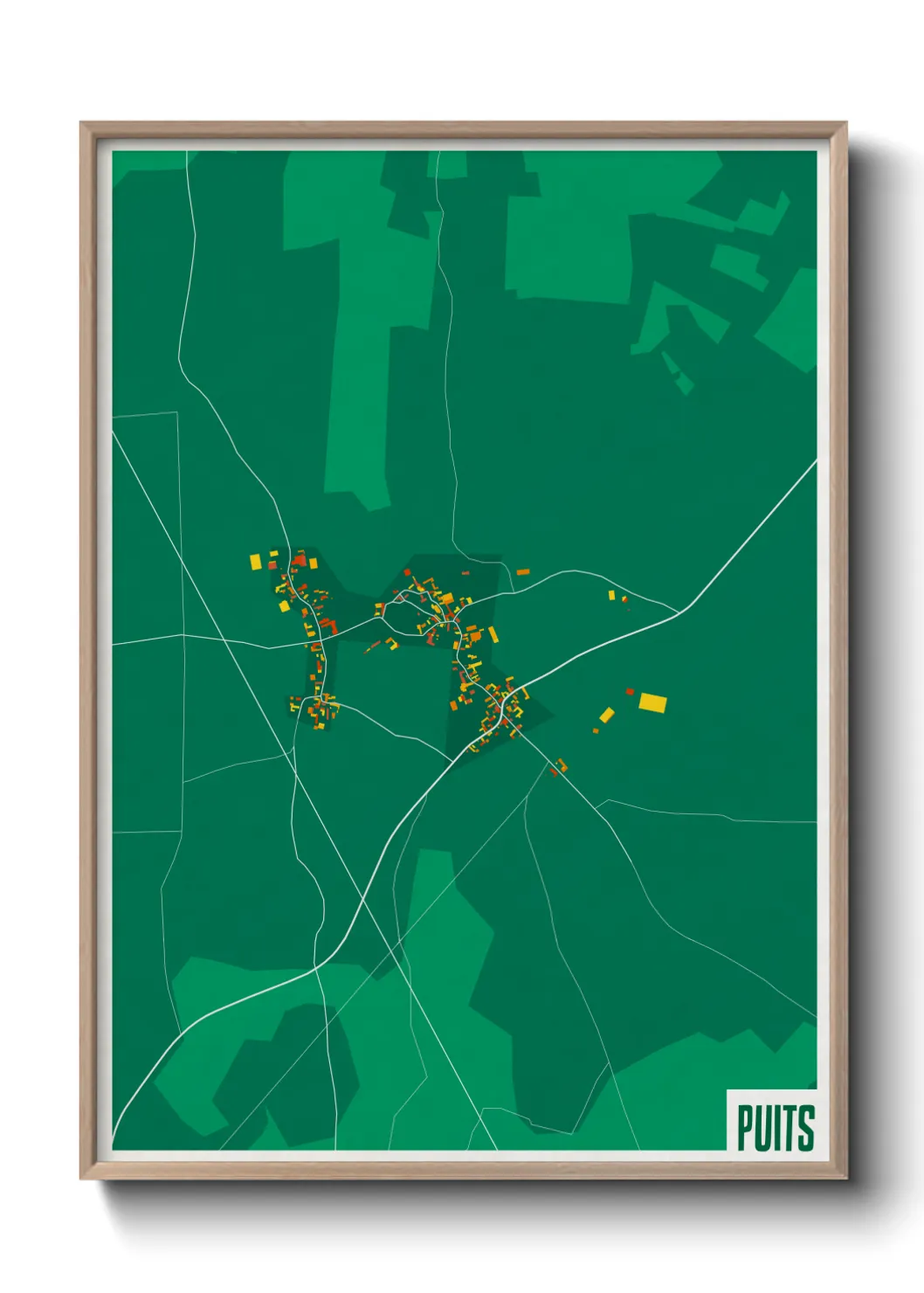 Une affiche de carte sur Puits