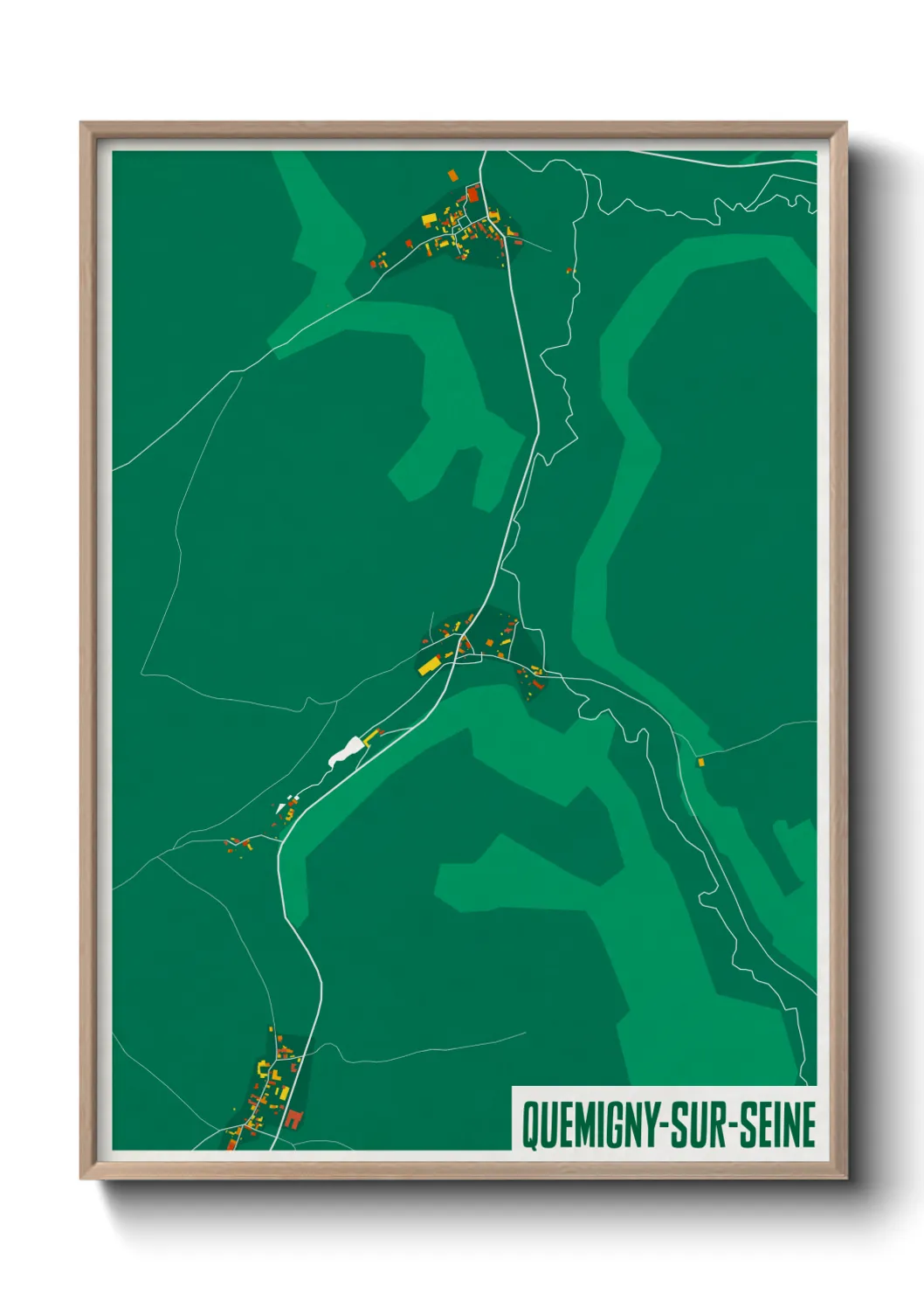 Une affiche de carte sur Quemigny-sur-Seine