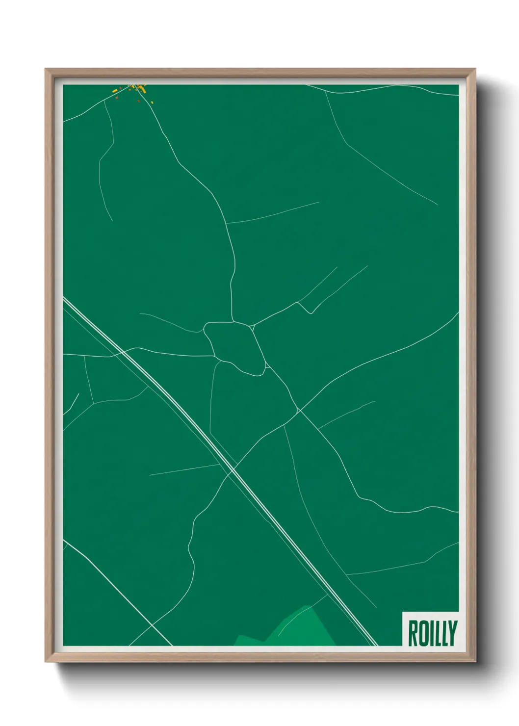 Une affiche de carte sur Roilly