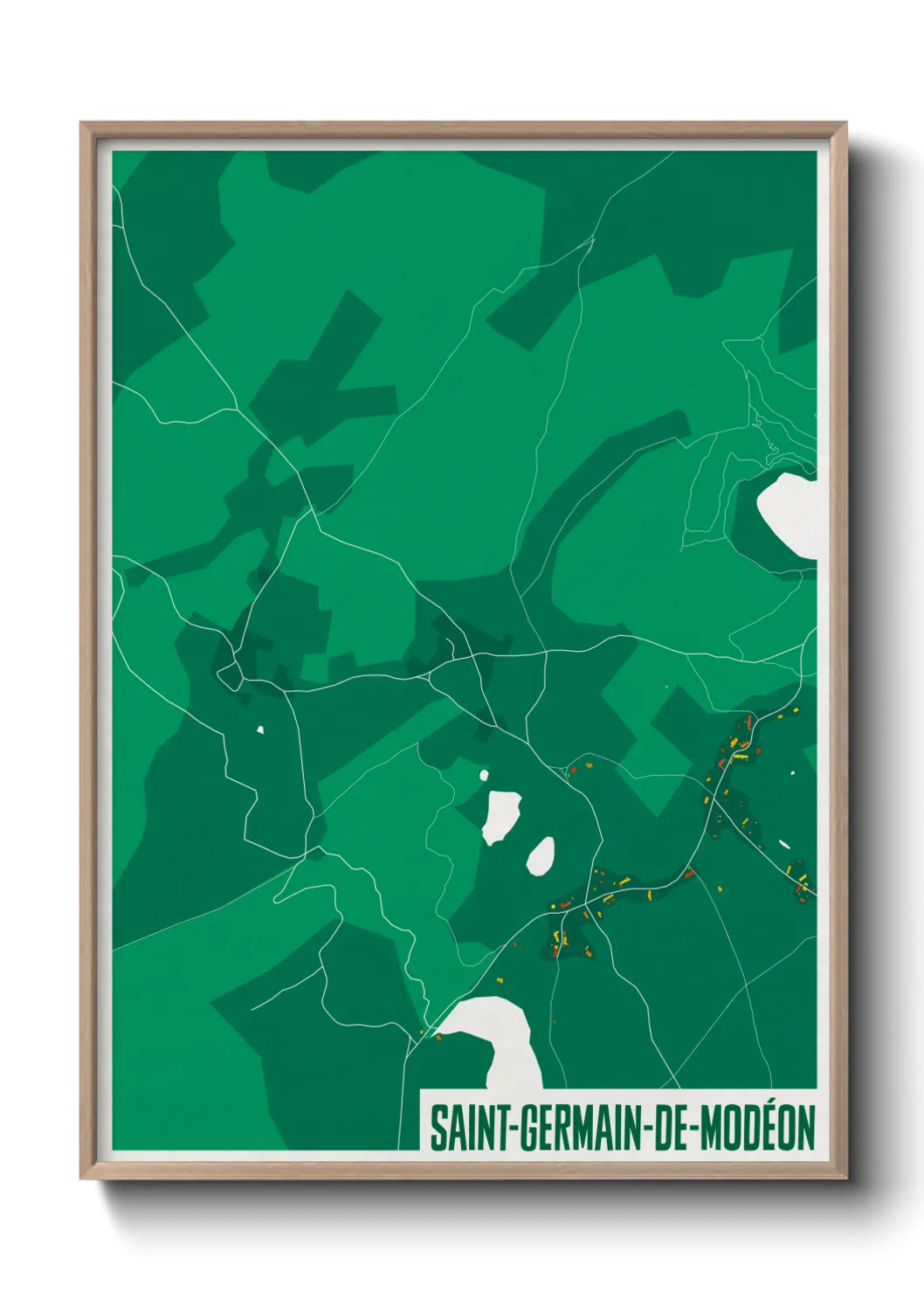 Une affiche de carte sur Saint-Germain-de-Modéon