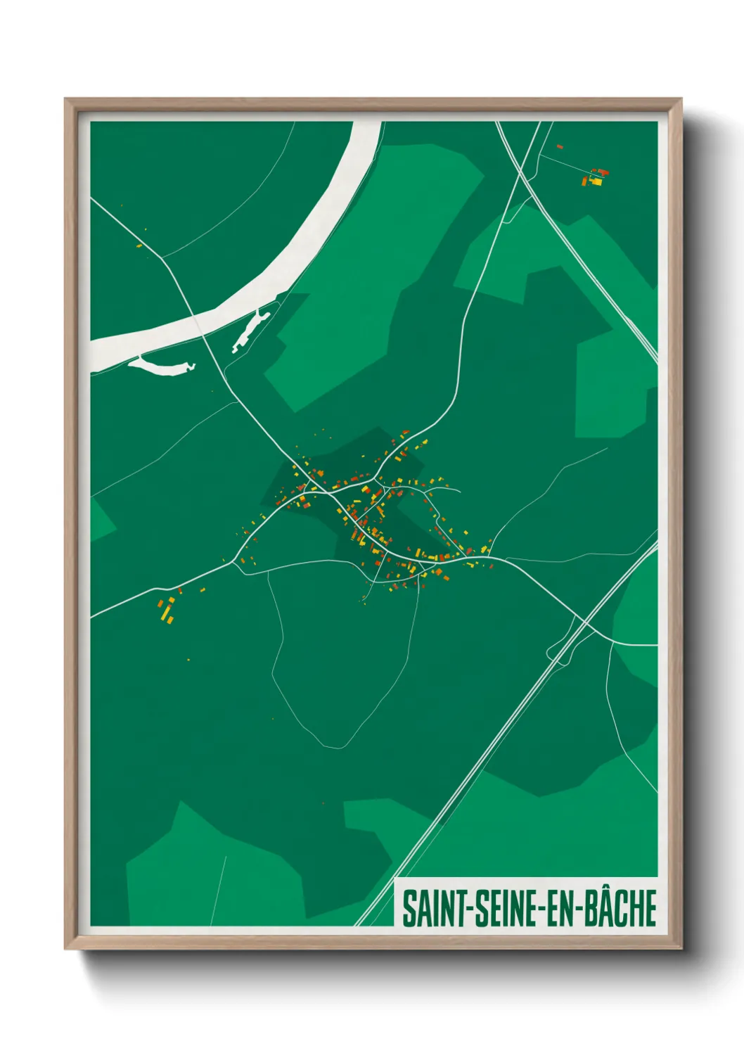 Un poster carteSaint-Seine-en-Bâche