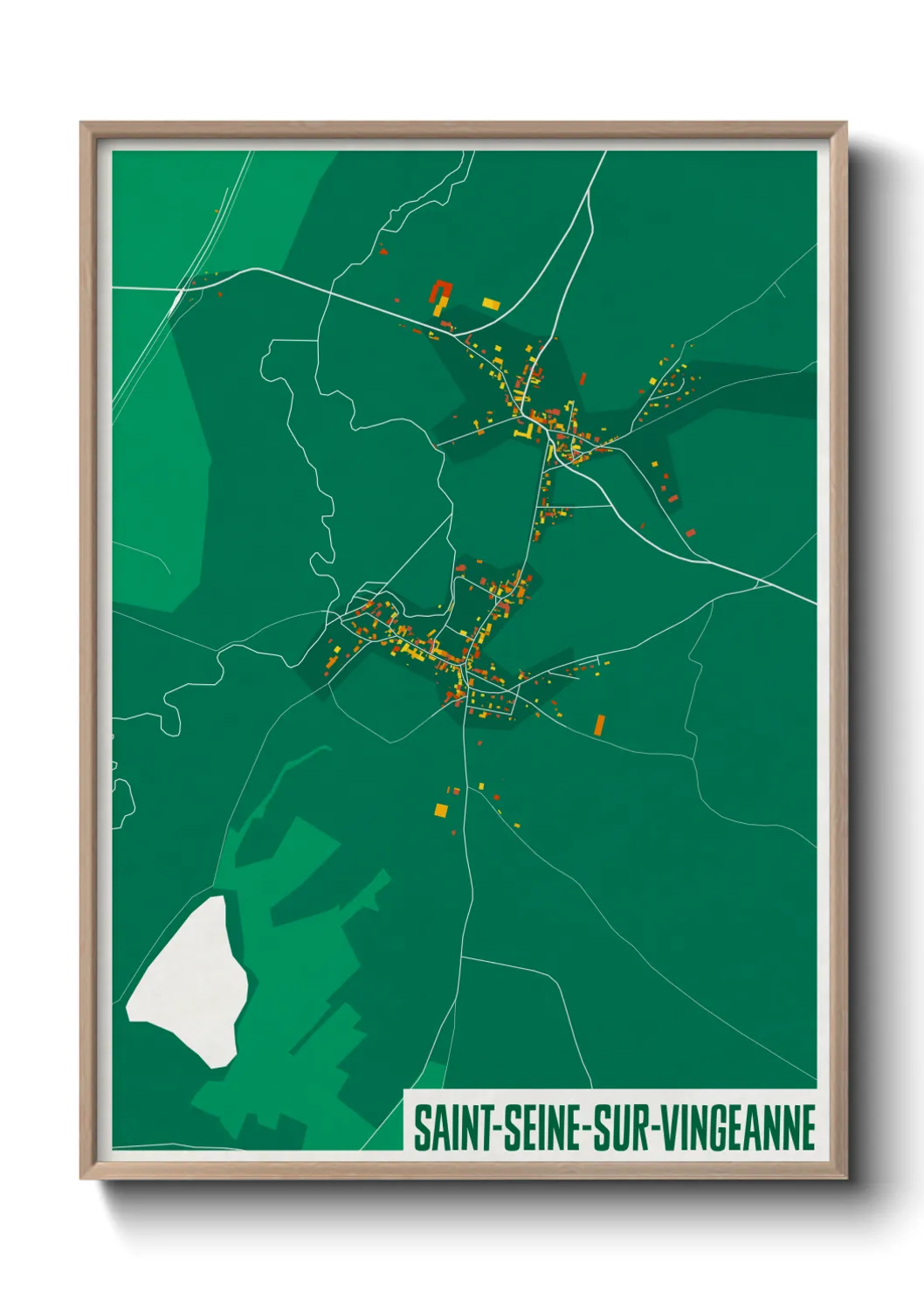 Une affiche de carte sur Saint-Seine-sur-Vingeanne