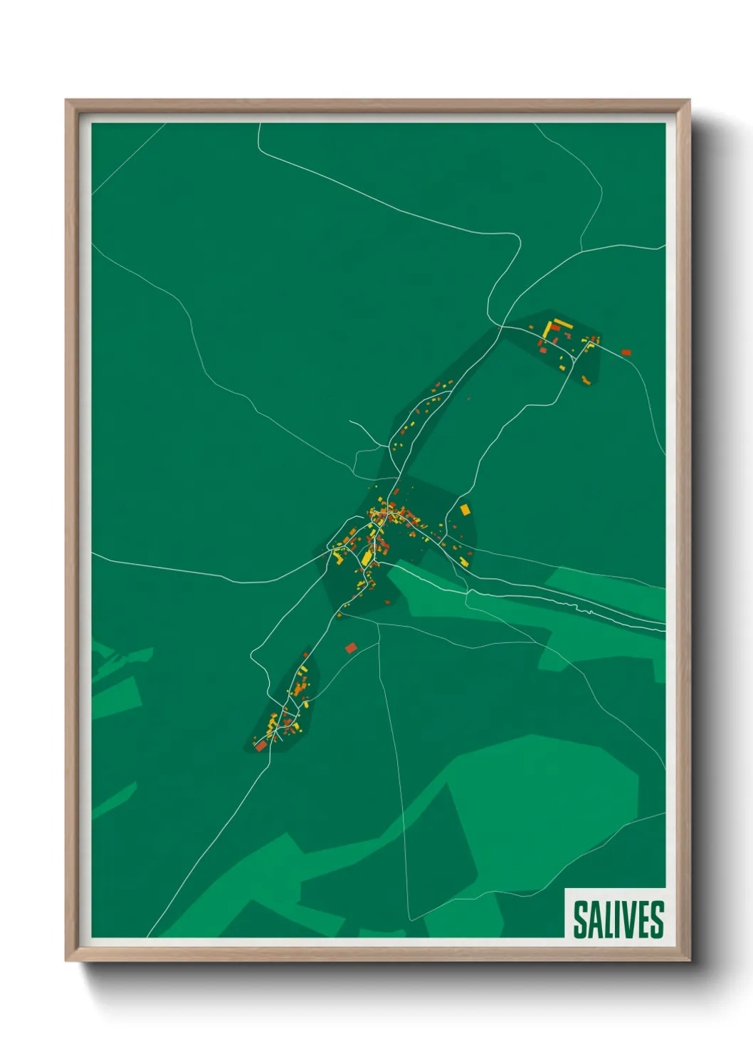 Une affiche de carte sur Salives